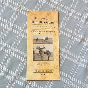 Suffolk Downs Horse Racing Official Stakes Program - July 10, 2010